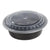 Chesapeake 32Oz 7" Round Black Container w/Lid 150/Case (CHB729)