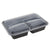 Chesapeake 33.8Oz Three Compartment Rectangular Black Container w/Lid 150/Case (CHB333)