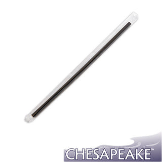Chesapeake 7.75" Black Jumbo Straw With Clear Plastic Wrapper (JSBWP4)