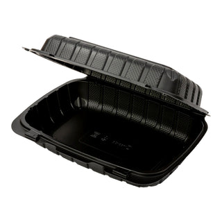 Chesapeake CHPP96B 9 x 6 x 3 Black Mineral-Filled Hinged Lid Takeout Container, 270/cs (CHPP96B)