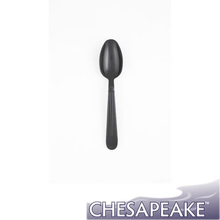 Chesapeake Heavy Weight Black Polypropylene Teaspoon, Case of 1000 (130482)