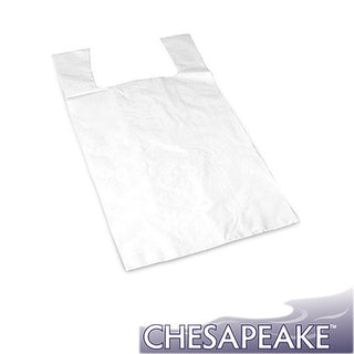 Chesapeake Low-Density T-Shirt Bag, 18"x10"x30", White (910170)