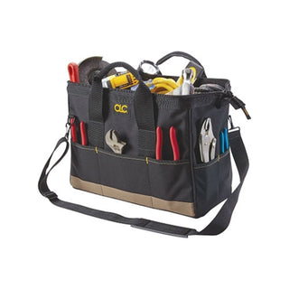 CLC Custom Leather Craft BigMouth Tool Tote Bags, 22 Compartment, 8 1/2w x 16d x 10h (201-1165)