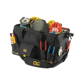 CLC Custom Leather Craft MegaMouth Tool Bag, 31 Compartments, 12 in X 18 in (201-1163)