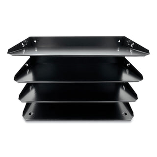 Coin-Tainer Steel Horizontal File Organizer, 4 Sections, Legal Size Files, 15 x 8.66 x 9.25, Black (CTXHASZ0151)
