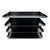 Coin-Tainer Steel Horizontal File Organizer, 4 Sections, Legal Size Files, 15 x 8.66 x 9.25, Black (CTXHASZ0151)
