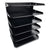 Coin-Tainer Steel Horizontal File Organizer, 6 Sections, Letter Size Files, 8.75 x 12 x 15, Black (CTXHASZ0157)