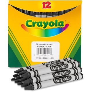 Crayola® Bulk Crayons, 24BX/CT, Black (CYO520836051)