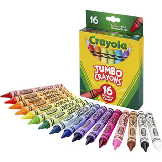 Crayola® Jumbo Crayons, Assorted, 16/Pack (CYO520390)