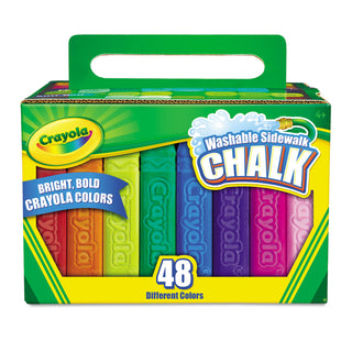 Crayola® Washable Sidewalk Chalk, 48 Assorted Bright Colors, 48 Sticks/Set (CYO512048)