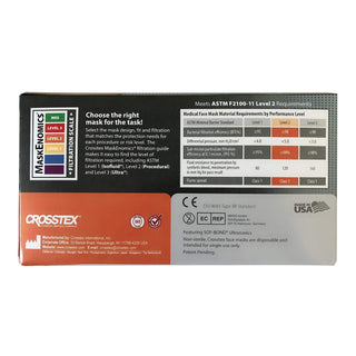 Crosstex® Procedure Mask ASTM Level 2 Earloops One Size Fits Most (811601_BX)