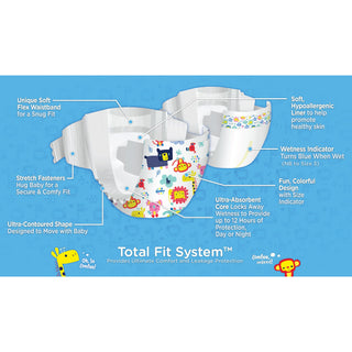 Comfees® Unisex Baby Diaper Newborn Disposable Moderate Absorbency (907018_BG)