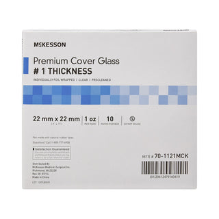 McKesson Cover Glass Square No. 1 Thickness 22 X 22 mm (938364_PK)