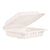 Dart® Hinged Lid Single Compartment Containers, 9" x 8.8" x 3", White, 150/Carton (DCC90MFPPHT1)