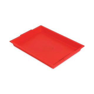 deflecto® Little Artist Antimicrobial Finger Paint Tray, 16 x 1.8 x 12, Red (DEF39507RED)