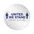 deflecto® Personal Spacing Discs, United We Stand, 20" dia, White/Blue, 50/Carton (DEFPSDD20UWS50)