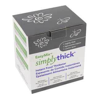 SimplyThick® Easy Mix Food and Beverage Thickener 4 oz. Individual Packet Unflavored Gel IDDSI Level 1 Slightly Thick (1190408_BX)