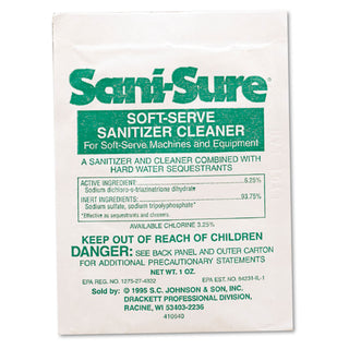 Diversey™ Sani Sure Soft Serve Sanitizer & Cleaner, Powder, 1 oz. Packet (90234JD)