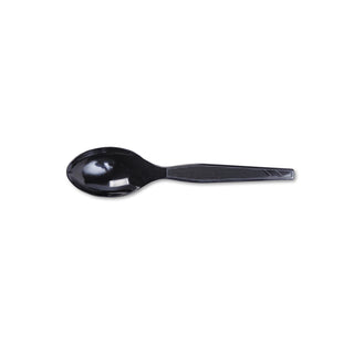 Dixie® Plastic Cutlery, Heavy Mediumweight Teaspoons, Black, 1,000/Carton (DIXTM507)