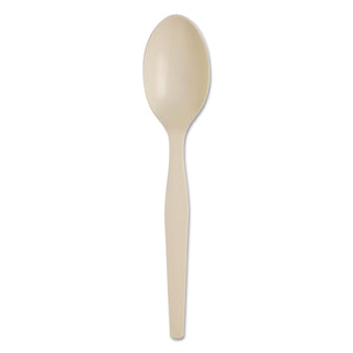 Dixie® SmartStock Plastic Cutlery Refill, Spoons, 6", Series-O Mediumweight Bio-Blend, Beige, 40/Pack, 24 Packs/Carton (SSS11B)
