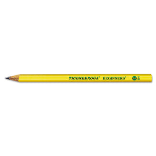 Dixon® Ticonderoga Beginners Woodcase Pencil with Microban Protection, HB (#2), Black Lead, Yellow Barrel, Dozen (DIX13080)