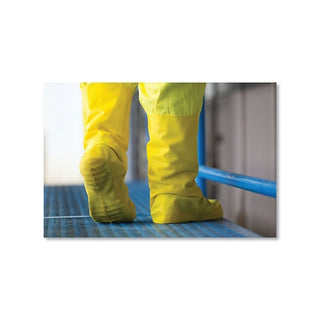 Dunlop® Protective Footwear Latex Chemical Boot Cover, 12 in, Large, Latex Rubber, Yellow (868-9759100LG)