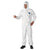 Dupont Tyvek® 400 Coverall, Serged Seams, Attached Hood, Elastic Waist, Elastic Wrists and Ankles, Front Zip, Storm Flap, White, XL (DUPTY127SXL)