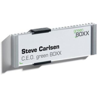 Durable® Wall Mounted INFO SIGN - 5-9/10" x 2-1/10" - Rectangular Shape - Acrylic, Aluminum - Updateable - Silver - 1 Pack (DBL480023EA)