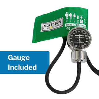 McKesson LUMEON™ Aneroid Sphygmomanometer Unit Pediatric Cuff Nylon Cuff 13 - 19.5 cm Pocket Aneroid (995509_CS)
