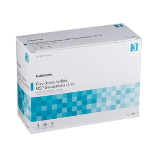 McKesson Impregnated Swabstick 10% Strength Povidone-Iodine Individual Packet Sterile (854753_PK)