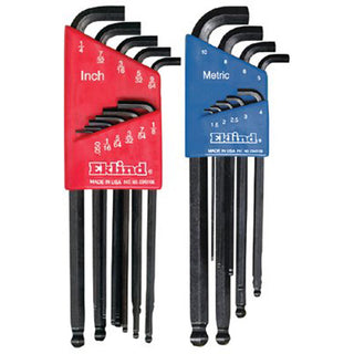 Eklind Tool Company Ball-Hex-L Stubby Key Sets, 22 per set, Hex Ball Tip, Inch/Metric (269-13122)