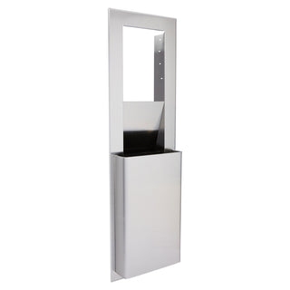 Stainless Steel Recessed Trash Receptacle for 16" Cavities