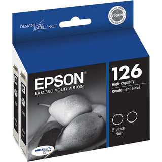 Epson® Ink Cartridge, 370 Page Yield, 2/PK, Black (EPST126120D2)