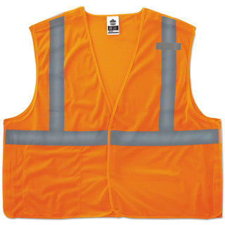 Ergodyne® GloWear 8215BA Type R Class 2 Econo Breakaway Mesh Vest, Orange, S/M (EGO21063)