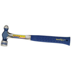 Estwing Ball Pein Hammer, Straight Blue Shock Reduction Grip® Handle, 13.25 in Overall L, 16 oz Steel Head (268-E3-16BP)