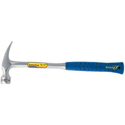 Estwing Framing Hammer, Steel Head, Straight Nylon/Steel Handle, 16 in, 22 oz Head, Milled Face (268-E3-22SM)