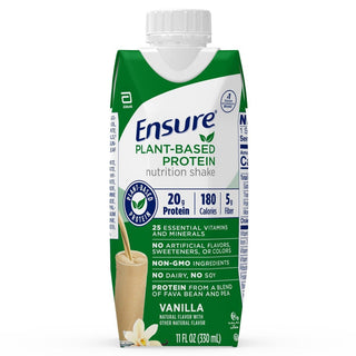 Ensure® Plant Based Protein Nutrition Shake Oral Supplement Vanilla Flavor Liquid 11 oz. Carton (1157246_CS)