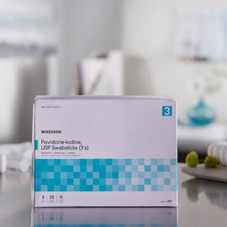 McKesson Impregnated Swabstick 10% Strength Povidone-Iodine Individual Packet Sterile (854753_PK)