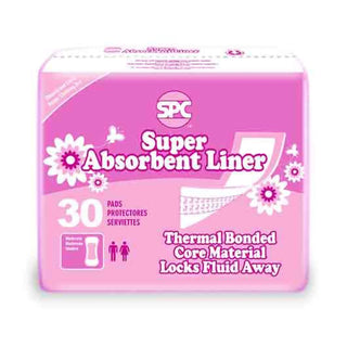 SPC Incontinence Liner 4 X 11 Inch Moderate Absorbency Thermal Bonded Core One Size Fits Most (1122844_PK)