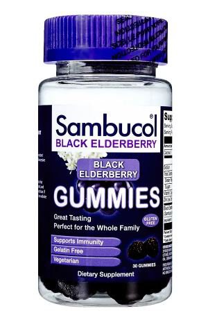 Sambucol® Dietary Supplement Black Elderberry Extract 50 mg Strength Gummy 30 per Bottle Black Elderberry Flavor (1130013_BT)