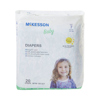 McKesson Unisex Baby Diaper Size 7 Disposable Heavy Absorbency (1144480_BG)