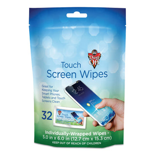 Falcon® Safety Products Touch Screen Wipes, 5 x 7.75, 32 Individual Foil Packets (DOF2244775)
