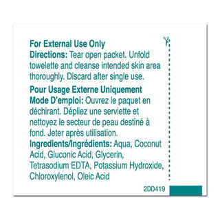 PDI® Castile Soap Towelette Individual Packet Scented 100 Count (120257_EA)