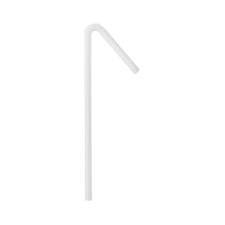 McKesson Flexible Drinking Straw 7-3/4 Inch Length White Individually Wrapped (485517_CS)