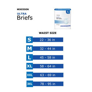McKesson Ultra Unisex Adult Incontinence Brief X-Large Disposable Heavy Absorbency (800833_CS)