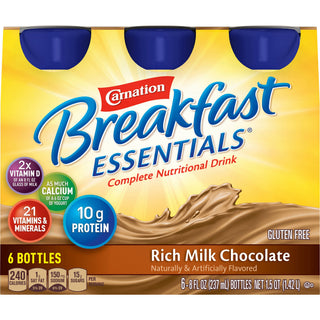 Carnation Breakfast Essentials® Oral Supplement Rich Milk Chocolate Flavor Liquid 8 oz. Bottle (983738_PK)