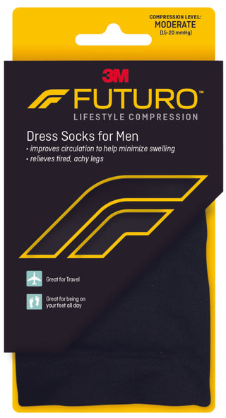 3M™ Futuro™ Revitalizing Compression Socks Over the Calf Medium Black Closed Toe (1084272_PR)