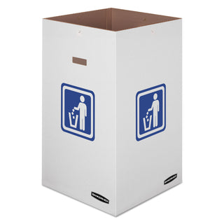 Fellowes® Waste and Recycling Bin, 42 gal, White, 10/Carton (FEL7320101)