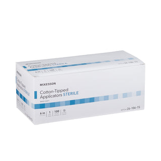 McKesson Swabstick Cotton Tip Wood Shaft 6 Inch Sterile 1 per Pack (999736_PK)