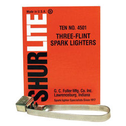 G.C. Fuller Shurlite® Spark Lighter, Three-Flint Lighter with Attached Flints (322-4501)